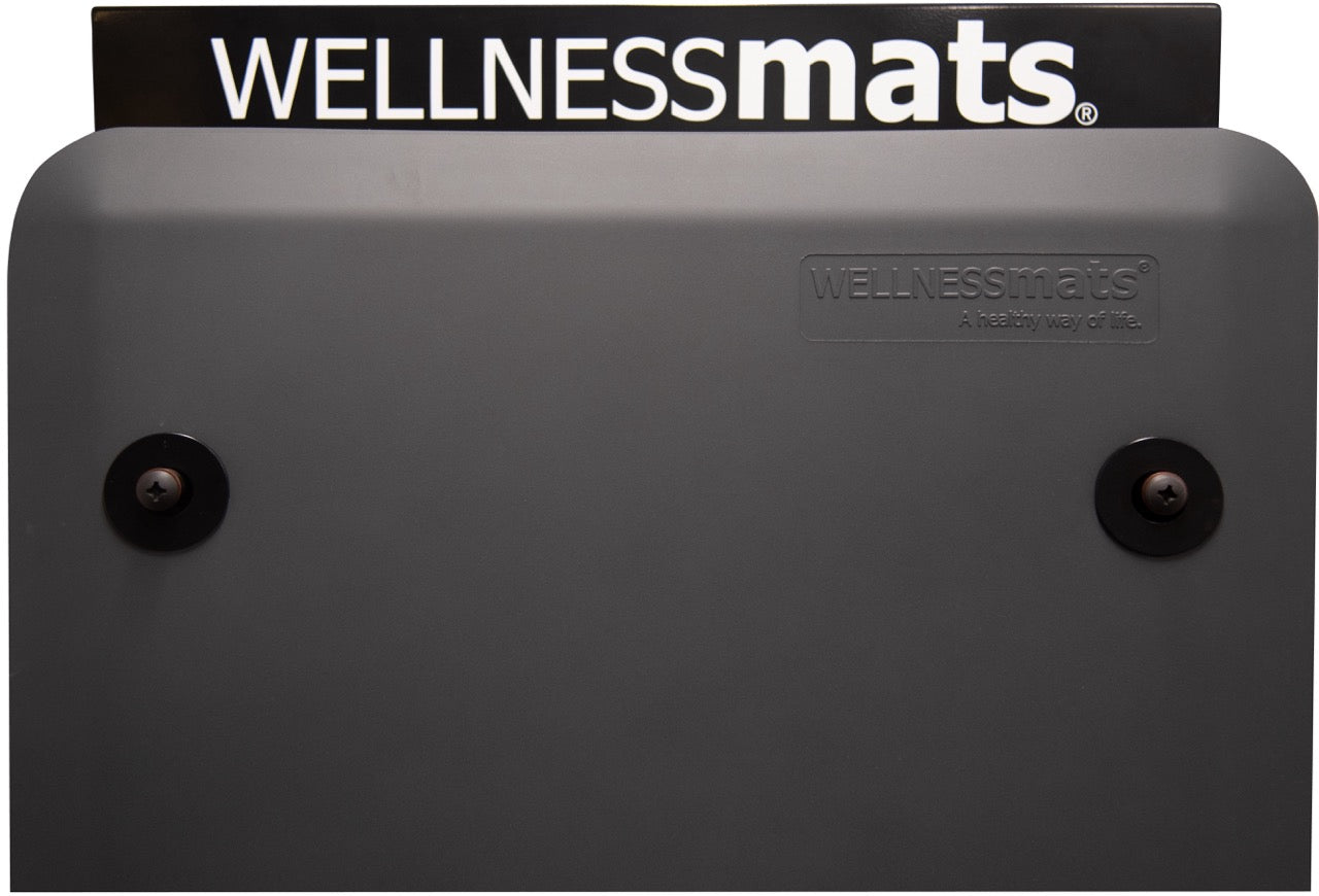 A closeup front view of the FitnessMats Wall Station