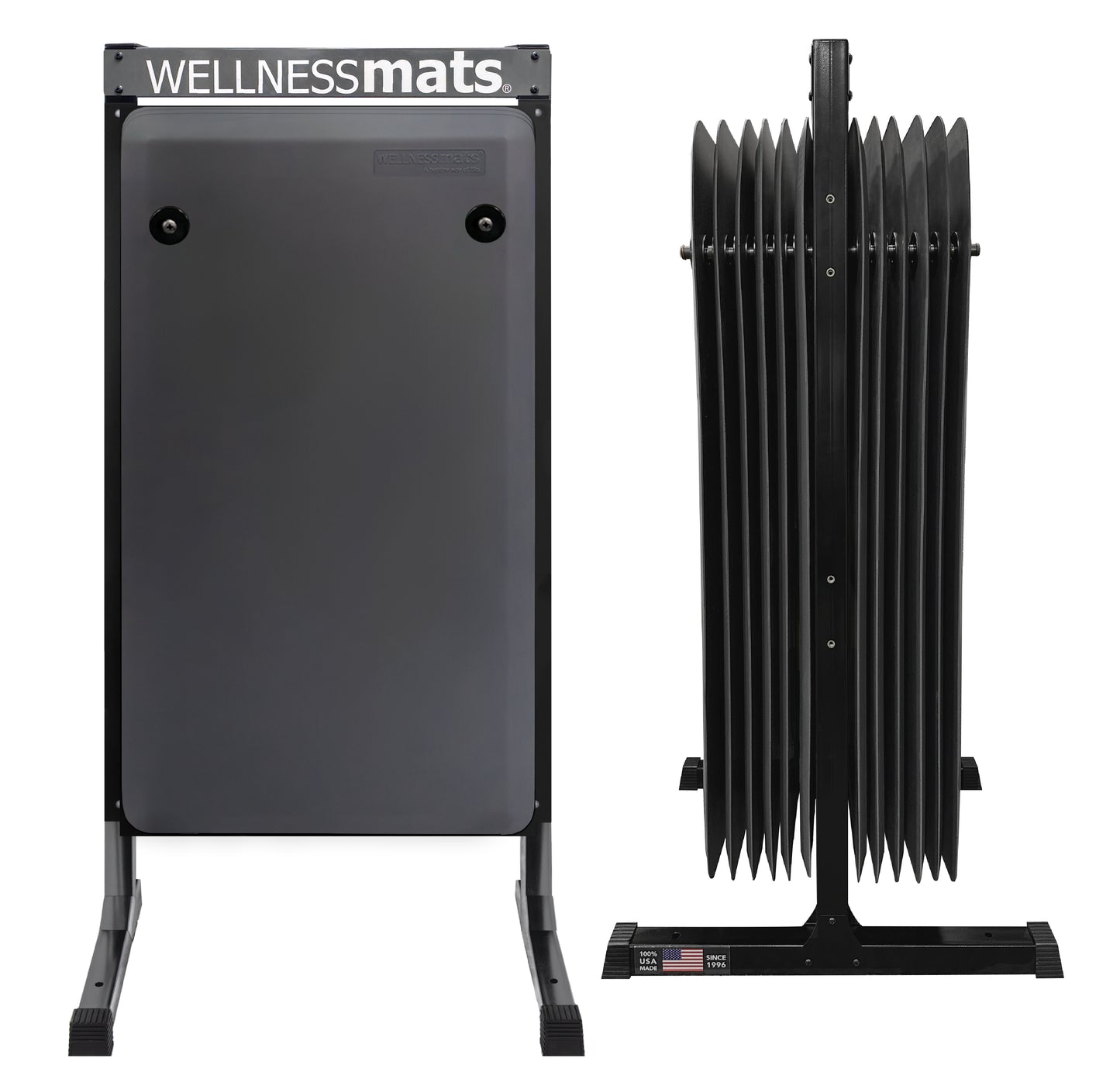 FitnessMats Dual Storage Station - Fully Equipped