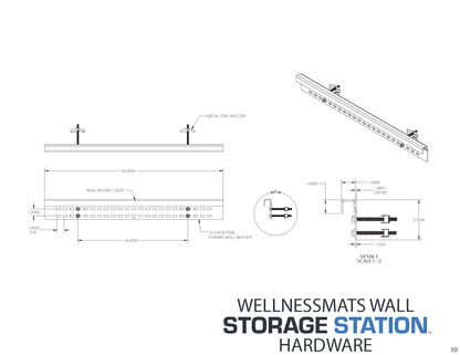 MobileMats Wall Storage Station - Fully Equipped